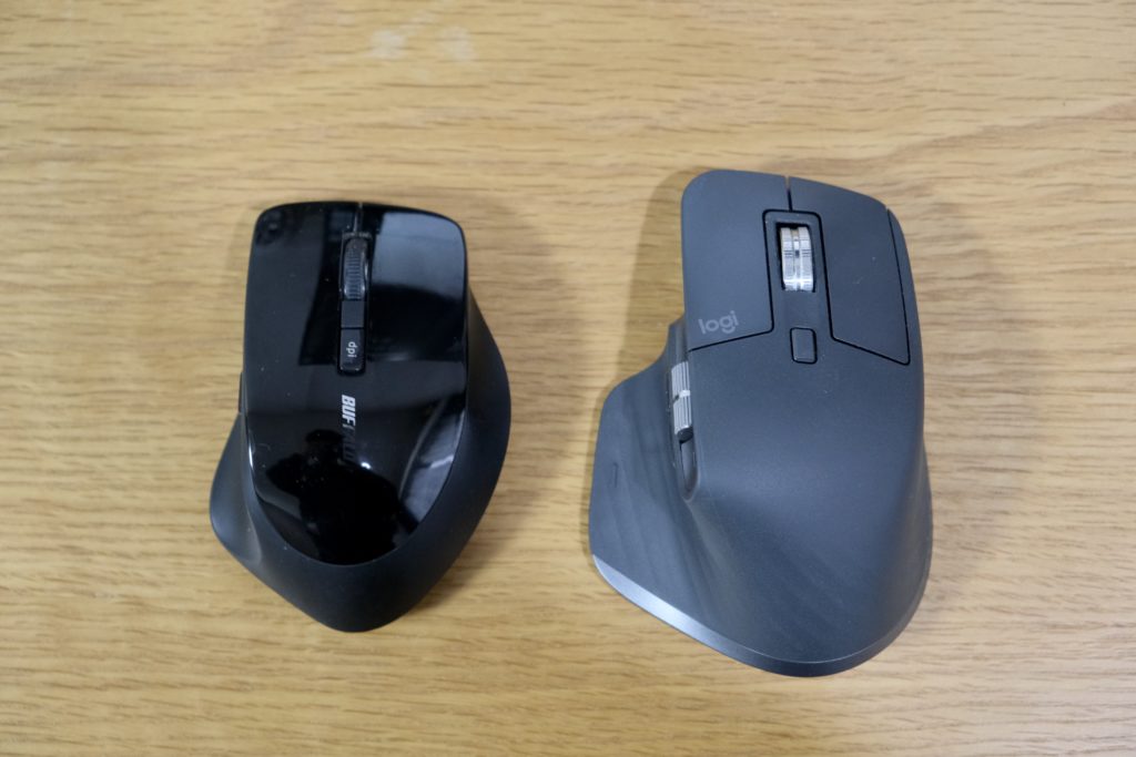 MX Master 3 と一般的なマウスの大きさ比較